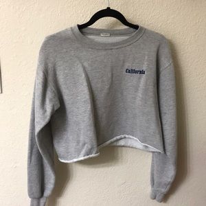 Brandy Melville Cropped “California” Sweatshirt